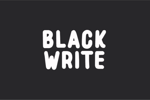 Black Write Font for Business