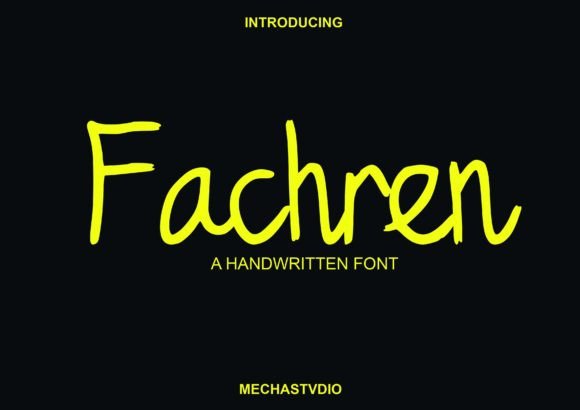 Fachren: A Handwritten Font for Editorial Design