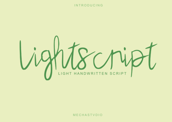 Lightscript: A Handwritten Font for Business