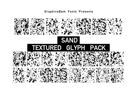 Sand Textured Glyphs Font