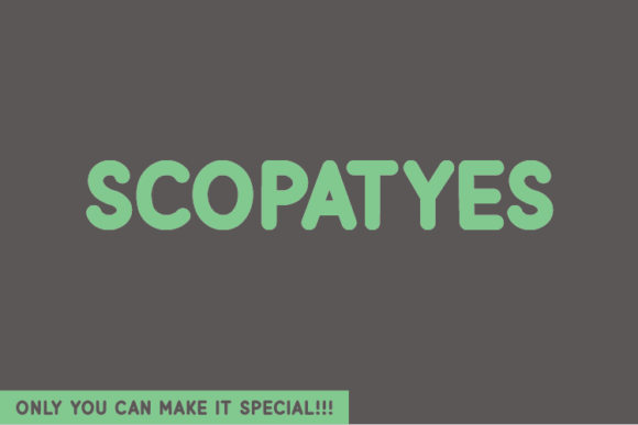 Scopatyes: A Handwritten Font for Elegant Design