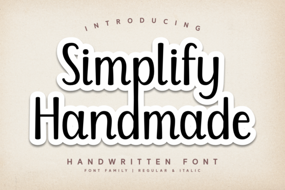 Simplify Handmade Font Review